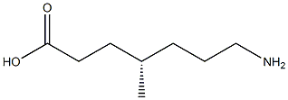 [S,(-)]-7-Amino-4-methylheptanoic acid Struktur