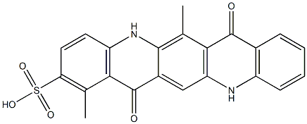 5,7,12,14-Tetrahydro-1,6-dimethyl-7,14-dioxoquino[2,3-b]acridine-2-sulfonic acid Structure