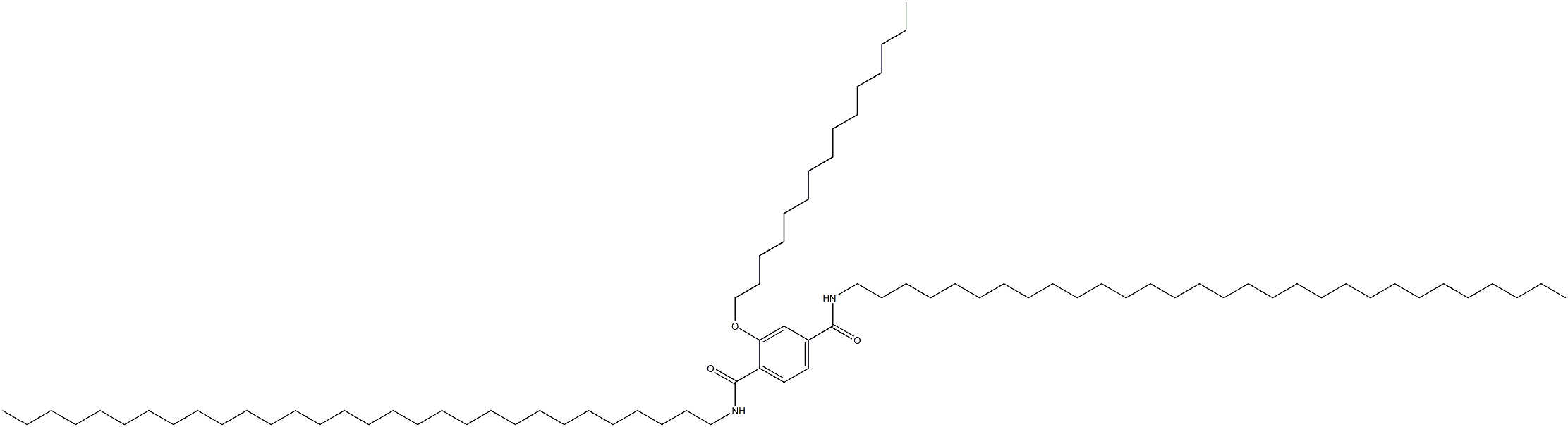 2-(ペンタデシルオキシ)-N,N'-ジトリアコンチルテレフタルアミド 化学構造式