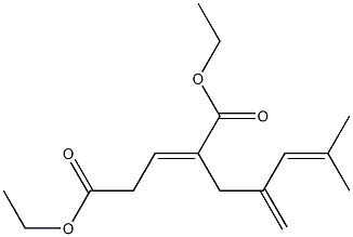 (2E)-2-(2-Methylene-4-methyl-3-pentenyl)-2-pentenedioic acid diethyl ester 结构式