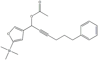 Acetic acid 1-[5-(trimethylsilyl)-3-furyl]-6-phenyl-2-hexynyl ester Structure