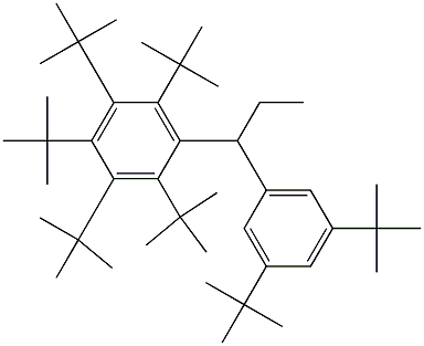1-(ペンタ-tert-ブチルフェニル)-1-(3,5-ジ-tert-ブチルフェニル)プロパン 化学構造式
