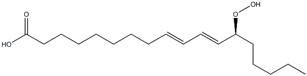 (9E,11E,13S)-13-Hydroperoxy-9,11-octadecadienoic acid Structure