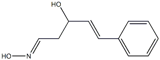 (1E)-3-ヒドロキシ-5-フェニル-4-ペンテン-1-アールオキシム 化学構造式