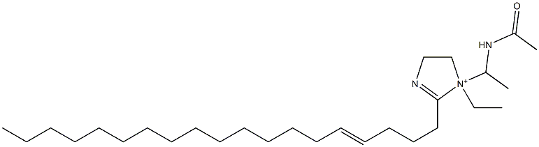 1-[1-(Acetylamino)ethyl]-1-ethyl-2-(4-nonadecenyl)-2-imidazoline-1-ium Struktur