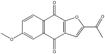 2-Acetyl-6-methoxynaphtho[2,3-b]furan-4,9-dione 结构式