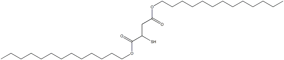 2-メルカプトブタン二酸ジトリデシル 化学構造式
