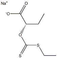 [S,(+)]-2-[エチルチオカルボノチオイルオキシ]酪酸ナトリウム 化学構造式