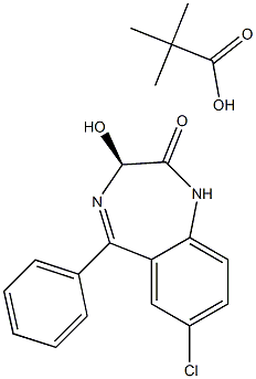 (S)-7-Chloro-1,3-dihydro-3-hydroxy-5-phenyl-2H-1,4-benzodiazepin-2-one pivalate 结构式