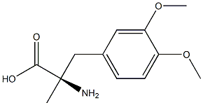 (R)-2-Amino-3-(3,4-dimethoxyphenyl)-2-methylpropionic acid Struktur
