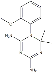 2,4-Diamino-6,6-dimethyl-5,6-dihydro-5-(2-methoxyphenyl)-1,3,5-triazine Structure