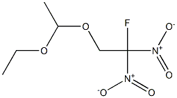 Acetaldehyde ethyl(2-fluoro-2,2-dinitroethyl)acetal Structure
