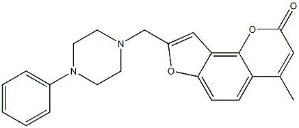 8-(4-Phenylpiperazinomethyl)-4-methyl-2H-furo[2,3-h][1]benzopyran-2-one