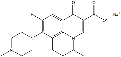 8-Fluoro-5,6-dihydro-4-methyl-7-(4-methyl-1-piperazinyl)-1-oxo-4H-3a-aza-1H-phenalene-2-carboxylic acid sodium salt