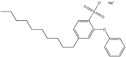 4-Decyl-2-phenoxybenzenesulfonic acid sodium salt Struktur