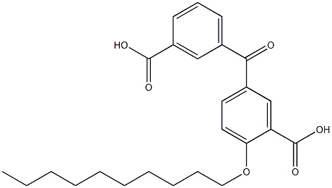 2-Decyloxy-5-(3-carboxybenzoyl)benzoic acid Structure