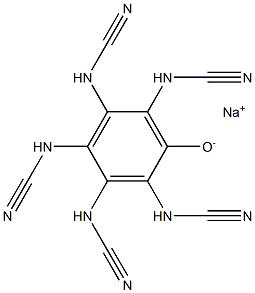 Sodium penta(cyanoamino)phenolate Structure