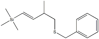 (E)-4-ベンジルチオ-3-メチル-1-トリメチルシリル-1-ブテン 化学構造式