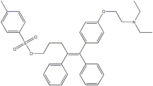 2-[4-[(E)-1,2-Diphenyl-5-(tosyloxy)-1-pentenyl]phenoxy]-N,N-diethylethanamine Structure