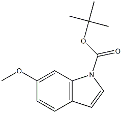 1-(tert-ブトキシカルボニル)-6-メトキシ-1H-インドール 化学構造式