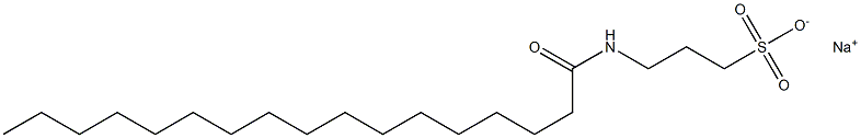 3-Heptadecanoylamino-1-propanesulfonic acid sodium salt Structure