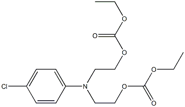 p-Chloro-N,N-bis[2-(ethoxycarbonyloxy)ethyl]aniline Structure