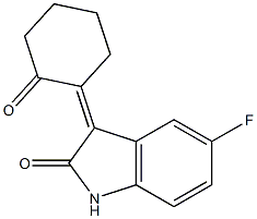 5-Fluoro-2,3-dihydro-3-(2-oxocyclohexylidene)-1H-indol-2-one Structure