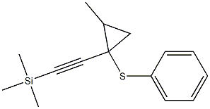 1-Phenylthio-1-(trimethylsilylethynyl)-2-methylcyclopropane Struktur
