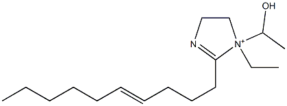 2-(4-Decenyl)-1-ethyl-1-(1-hydroxyethyl)-2-imidazoline-1-ium Structure