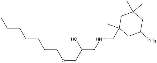 3-[[N-(2-Hydroxy-3-heptyloxypropyl)amino]methyl]-3,5,5-trimethylcyclohexylamine Structure