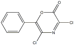 6-Phenyl-3,5-dichloro-2H-1,4-oxazine-2-one Struktur