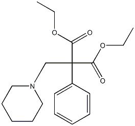 Phenyl(piperidinomethyl)malonic acid diethyl ester Struktur