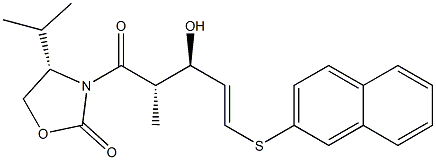 (4S)-4-Isopropyl-3-[(2S,3R)-3-hydroxy-2-methyl-5-(2-naphthalenylthio)-4-pentenoyl]oxazolidin-2-one