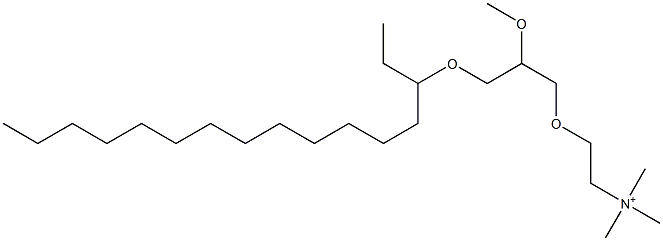2-(3-Hexadecyloxy-2-methoxypropyloxy)-N,N,N-trimethylethanaminium Struktur