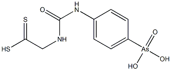 2-[3-(p-Arsonophenyl)ureido]dithioacetic acid Struktur