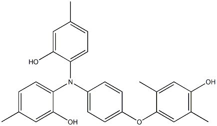 N,N-Bis(2-hydroxy-4-methylphenyl)-4-(4-hydroxy-2,5-dimethylphenoxy)benzenamine Structure