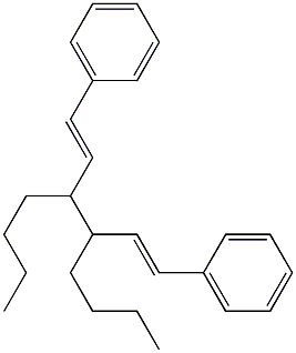 (1E,5E)-1,6-ジフェニル-3,4-ジブチル-1,5-ヘキサジエン 化学構造式