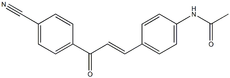 4-[(E)-3-(4-Acetylaminophenyl)acryloyl]benzonitrile Structure
