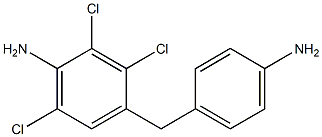 4-(4-アミノフェニルメチル)-2,3,6-トリクロロアニリン 化学構造式