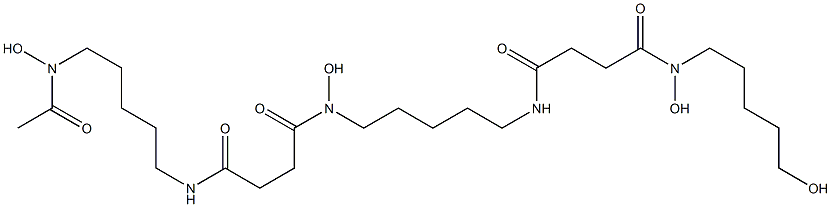 N'-[5-[[4-[[5-(Acetylhydroxyamino)pentyl]amino]-1,4-dioxobutyl]hydroxyamino]pentyl]-N-(5-hydroxypentyl)-N-hydroxybutanediamide Struktur