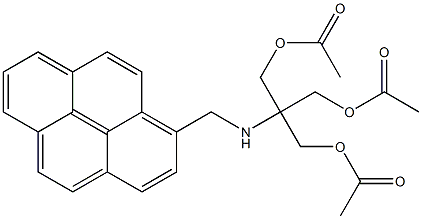 1-[2-Acetyloxy-1,1-bis(acetyloxymethyl)ethylaminomethyl]pyrene Structure