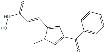 (E)-3-[1-Methyl-4-(benzoyl)-1H-pyrrol-2-yl]-2-propenehydroxamic acid Structure