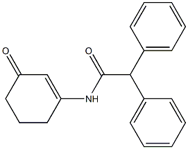3-(Diphenylacetylamino)-2-cyclohexen-1-one Structure