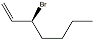 [S,(+)]-3-ブロモ-1-ヘプテン 化学構造式