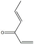 (E)-1-メチル-1,4-ペンタジエン-3-オン 化学構造式