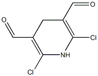 2,6-ジクロロ-1,4-ジヒドロピリジン-3,5-ジカルボアルデヒド 化学構造式