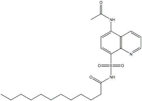 N-[(5-Acetylaminoquinolin-8-yl)sulfonyl]dodecanamide Struktur