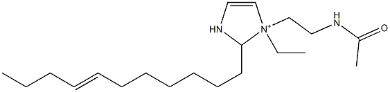 1-[2-(アセチルアミノ)エチル]-1-エチル-2-(7-ウンデセニル)-4-イミダゾリン-1-イウム 化学構造式
