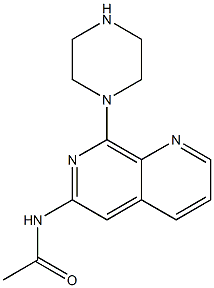 6-Acetylamino-8-(1-piperazinyl)-1,7-naphthyridine Structure