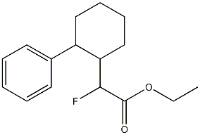2-フルオロ-2-(2-フェニルシクロヘキサン-1-イル)酢酸エチル 化学構造式